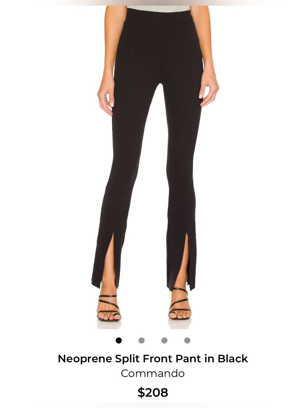 REVOLVE Commando Black Neoprene Split-Front Bootcut Pants